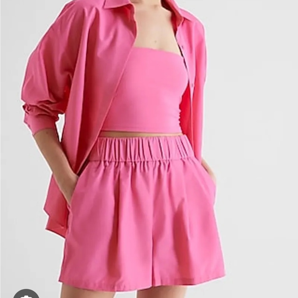 Express super high waisted pink shorts